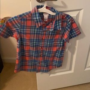 Boys Carters button down shortsleeved shirt